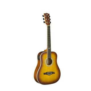 Eko Guitars 06217131 TRI Series Honey Burst Mahogany/Spruce/Rosewood Mini Dreadnought Acoustic/Electric Guitar