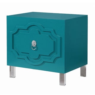 Chic Home Fez Lacquer Finish Lucite Leg Side Table