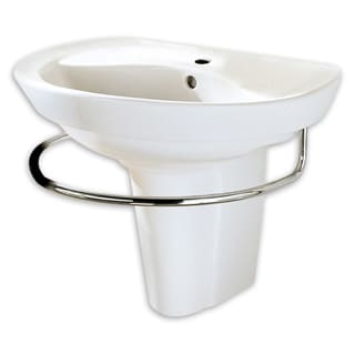 American Standard Ravenna White Porcelain Pedestal/Shroud Bathroom Sink