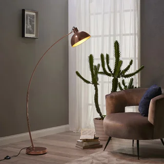 Versanora - Arco Gold Rose Copper/Metal/PVC/Plastic Floor Lamp