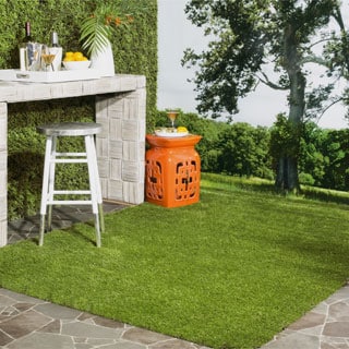 Safavieh Vista Shag Verdant Green Indoor/ Outdoor Faux Grass Rug (5' x 7'6)