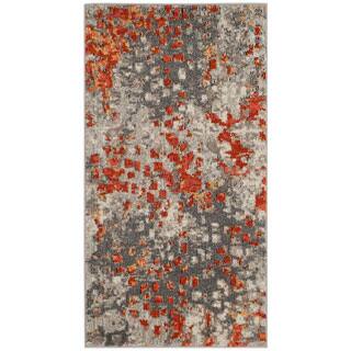 Safavieh Monaco Abstract Watercolor Grey/ Orange Rug (2' 2 x 4')