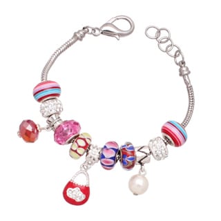 'Candy Carnival' Silver Pandora-Style Charm Bracelet