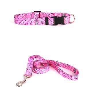 Yellow Dog Design Bandana Pink Pet Standard Collar & Lead Set