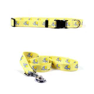 Yellow Dog Yellow Elephant Pet Standard Collar & Lead Set
