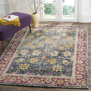 Safavieh Granada Vintage Bohemian Blue/ Fuchsia Rug (4' x 6')