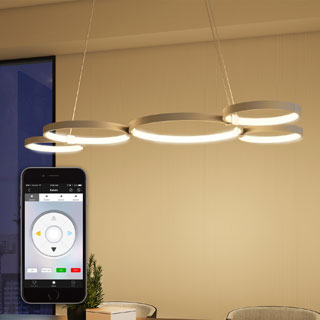Capella VTC3555AL 31.5-inch WiFi-enabled Tunable White Color-changeable LED Chandelier from the Vision by VONN Series
