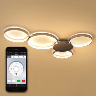 Capella VTCF4443AL 43-inch WiFi-enabled Tunable-white Color-changeable Integrated LED Ceiling Fixture from Vision by VONN