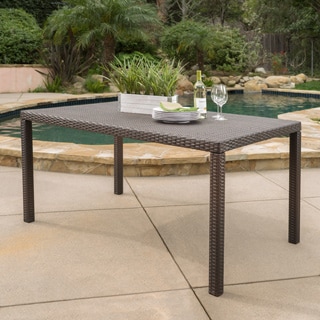 Rhode Island Outdoor Wicker Rectangular Dining Table (ONLY) by Christopher Knight Home