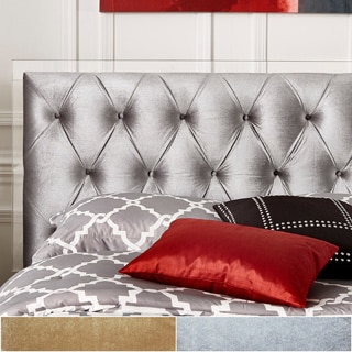 Anya Full-size Velvet Button Tufted Acrylic Headboard and Bed by INSPIRE Q