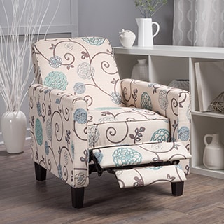 Darvis Floral Fabric Recliner Club Chair by Christopher Knight Home