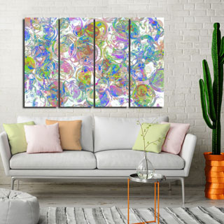 Ready2HangArt Indoor/Outdoor 4 Piece Wall Art Set (32 x 48) 'Color Clusters II' in ArtPlexi by NXN Designs