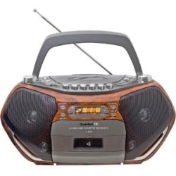 QFX Portable CD/MP3 Player with USB Radio Cassette Recorder