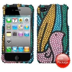 INSTEN Birdy/ Premium Diamante Phone Case Cover for Apple iPhone 4S/ 4
