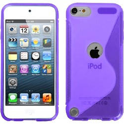 INSTEN Purple S-shape Candy Skin iPod Case Cover for Apple iPod touch