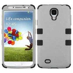 INSTEN Rubberized Grey/ Black TUFF Phone Case Cover for Samsung Galaxy S4