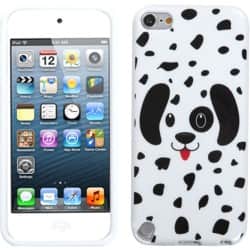 Insten White/ Black Dotted Dalmatian TPU Rubber Candy Skin Glossy Case Cover For Apple iPod Touch 5th/ 6th Gen