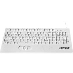 Wetkeys Washable Heavy-duty Full-Size Keyboard with Track-pointer (US
