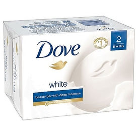 Dove White 4-ounce Beauty Bar Soap White 2 Each