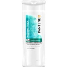 Pantene Pro-V Medium-Thick Hair Solutions Frizzy to Smooth 2-in-1 12.6-ounce Shampoo & Conditioner