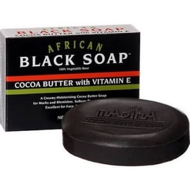 Madina 3.5-ounce African Black Soap Cocoa Butter with Vitamin E