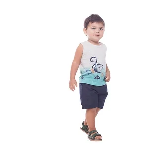 Baby Boy Tank Top Graphic Muscle Shirt Summer Sleeveless Pulla Bulla 3-12 Months