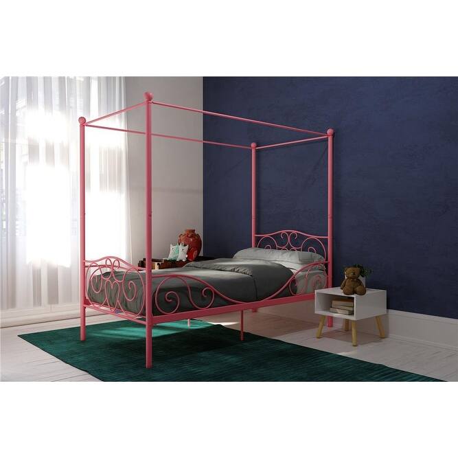 Avenue Green Carmi Pink Twin Metal Bed