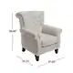 Franklin Tufted Light Beige Fabric Club Chair by Christopher Knight Home - Thumbnail 5