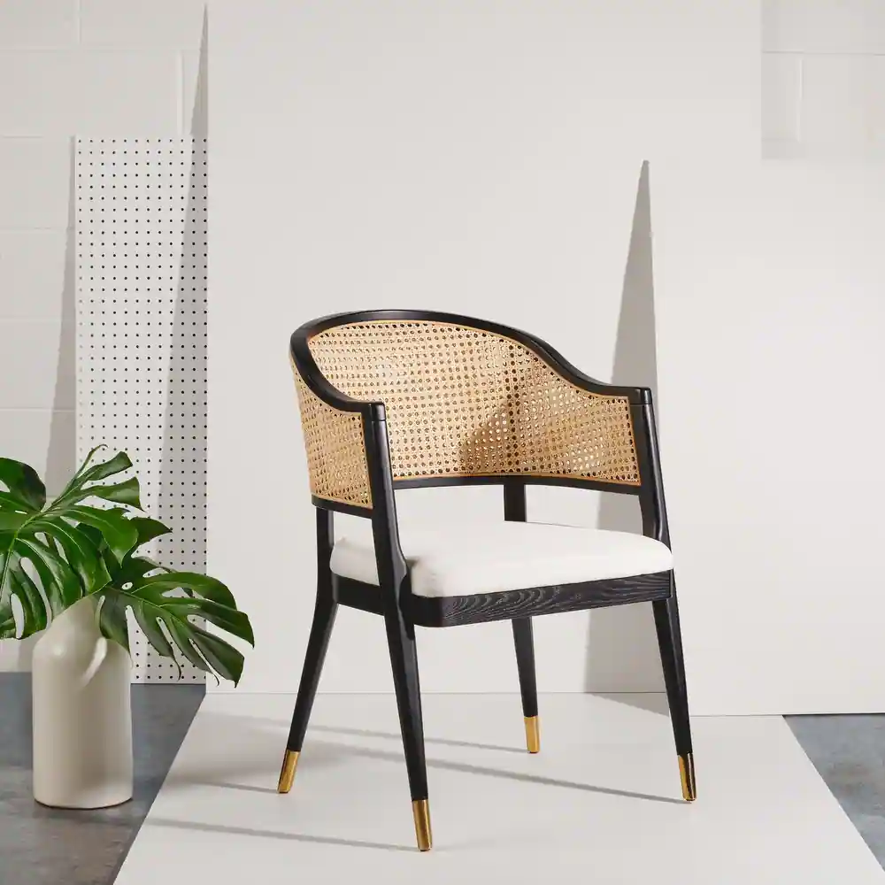 SAFAVIEH Couture Rogue Rattan Dining Chair - 23.4" W x 22.8" L x 33.6" H