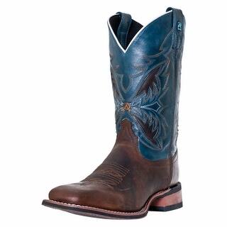 Laredo Western Boots Mens Razor Cowboy Square Toe Brandy Blue (More options available)