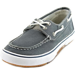Sperry Top Sider Halyard Youth Moc Toe Canvas Blue Boat Shoe
