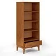 Thumbnail 12, WYNDENHALL Pearson SOLID HARDWOOD 60 inch x 24 inch Mid Century Modern Bookcase with Storage - 24"w x 16"d x 60"h. Changes active main hero.