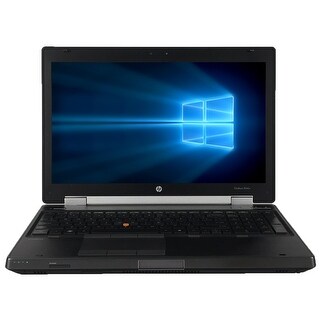 Refurbished HP EliteBook 8560W 15.6" Laptop Intel Core i7-2720QM 2.2G 8G DDR3 500G DVDRW Win 10 Pro 1 Year Warranty - Black