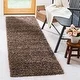preview thumbnail 94 of 108, SAFAVIEH Athens Shag Ilaha 1.5-inch Thick Rug 2'3" x 8' Runner - Taupe