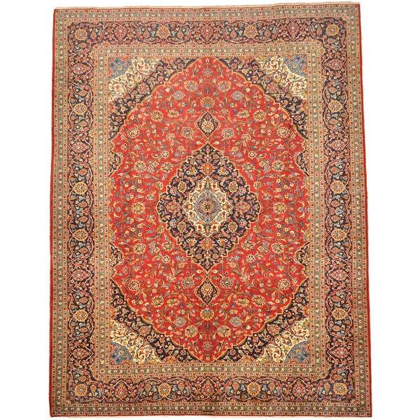 Handmade Kashan Wool Rug (Iran) - 10'5 x 13'5 - 10'5 x 13'5