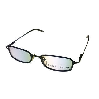 Perry Ellis Mens Opthalmic Eyeglass Black Rectangle Metal Plastic Frame 814 1 - Medium
