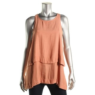 Free People Womens Blouse Tiered Open Back