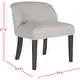 Safavieh Bell Grey/ Taupe Cotton Blend Vanity Chair - 24.4" x 24.4" x 27.2" - Thumbnail 2