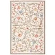 preview thumbnail 22 of 46, SAFAVIEH Handmade Chelsea Hali French Country Floral Scroll Wool Rug 3' x 3' Square - Ivory