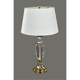 Park Lane Lighting Item # 300B 31.25" Crystal with Brass Accents Table Lamp