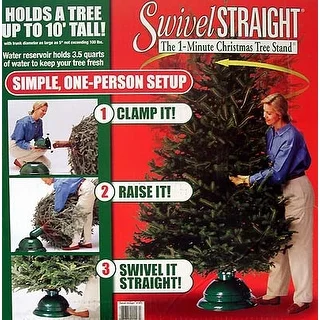 Swivel Straight 1-Minute Christmas Tree Stand - For Real Trees Up To 10'