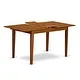 5 Piece kitchen table set Table with Leaf and 4 Plainville Dining Table Chairs - Saddle Brown Finish (Finish Option) - Thumbnail 3