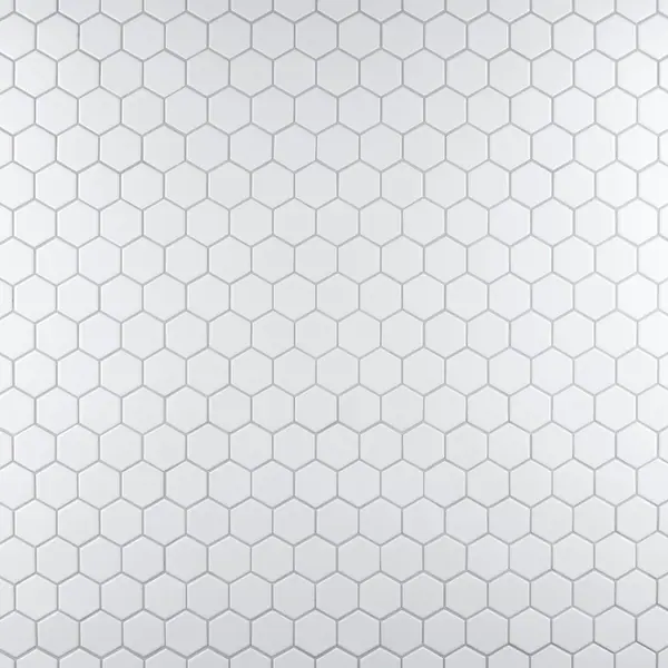 SomerTile Metro 2" Hex Glossy White 11.13" x 12.63" Porcelain Mosaic