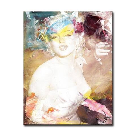 'Marilyn' Abstract Wrapped Canvas Wall Art