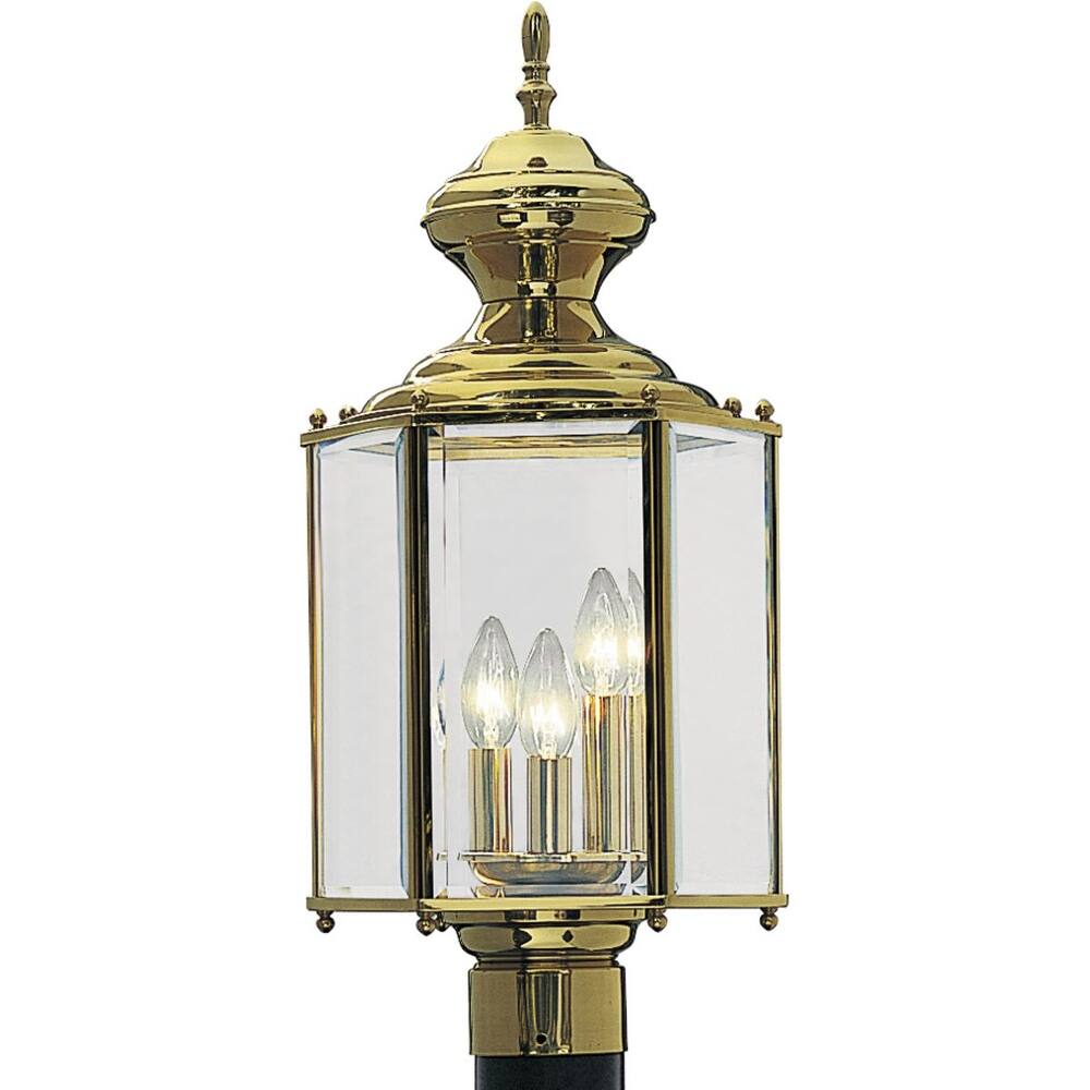 BrassGUARD Collection Three-Light Post Lantern - 18.250" x 11.630" x 11.630"