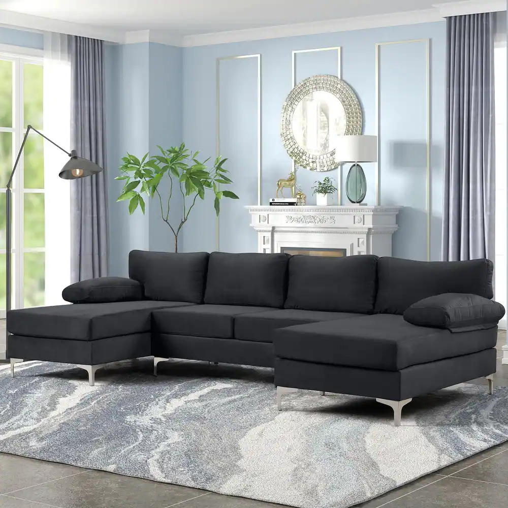 Luxurious U-Shaped Mid Century Modern Sectional Sofa