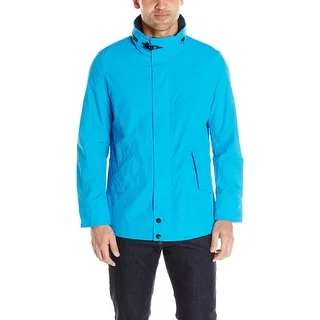 Nautica NEW Blue Mens Size 2XL Hooded Full-Zip Windbreaker Jacket