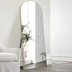 preview thumbnail 15 of 18, Modern Arched Mirror Full-Length Floor Mirror with Stand 64x21 - Gold