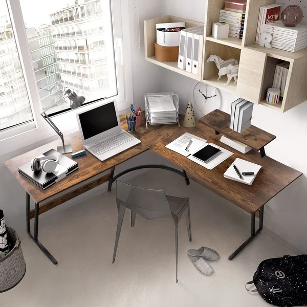 L-Shaped Desk Computer Corner Desk Office Writing Study Desk