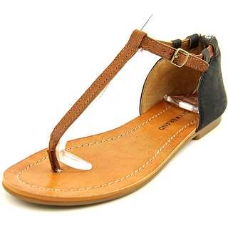 Lucky Brand Ezzra Women Open Toe Leather Black Thong Sandal
